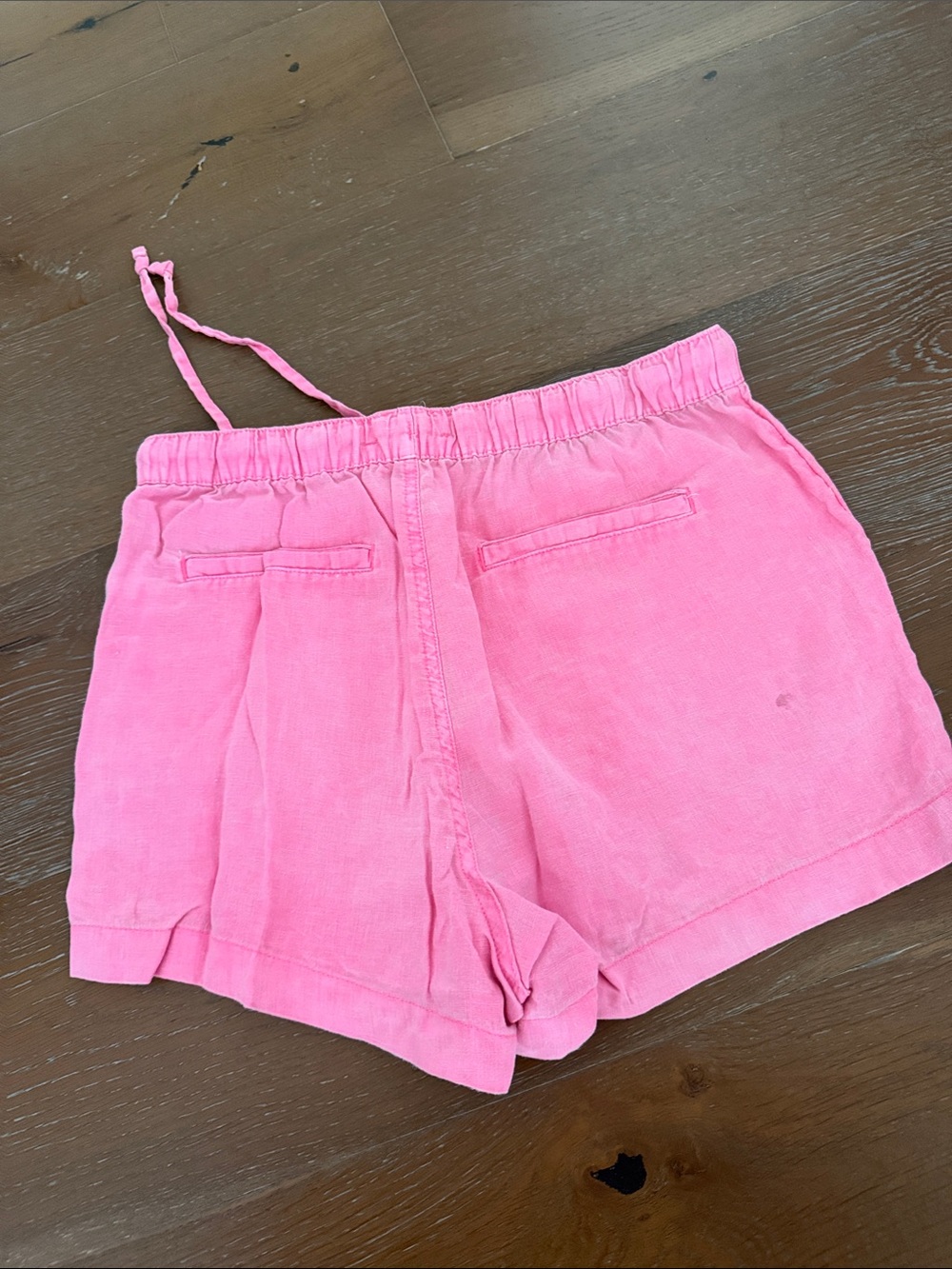 C&C California Pink Drawstring Linen-Blend Athletic Shorts - Picture 4 of 4